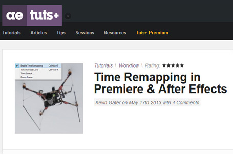 Time Remapping in Premiere & After Effects