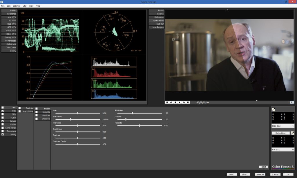 Colour Grading in Color Finesse